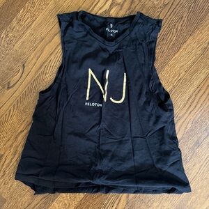Peloton Black and Gold workout tank top
